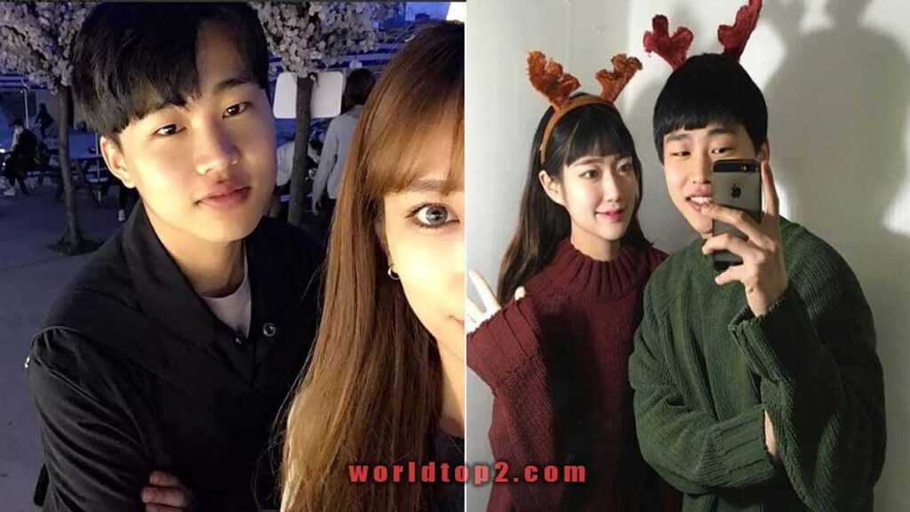 Park JiHyun with his girlfriend