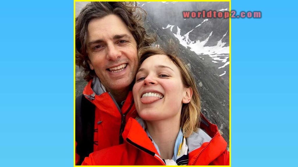 Bella Heathcote with her husband Richard Stampton