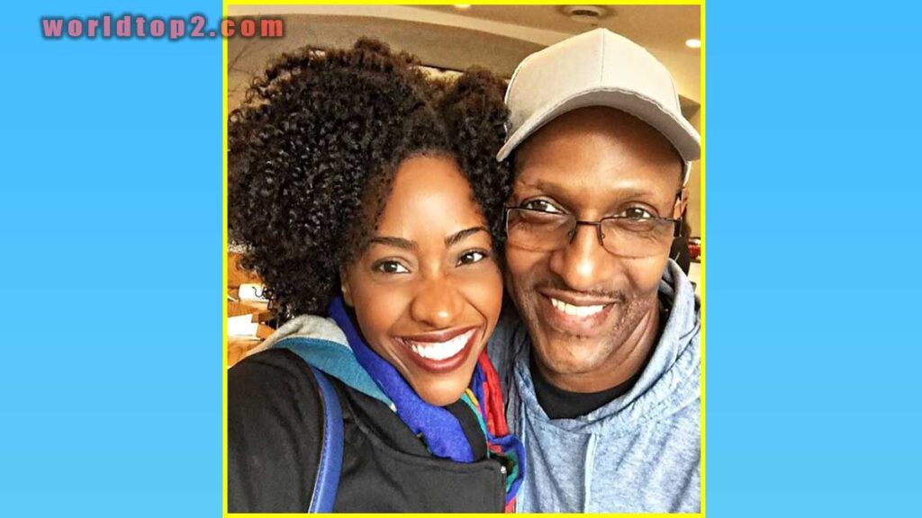 Teyonah Parris with her father