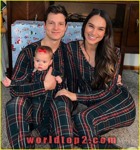 Abbie Herbert with her husband and daughter