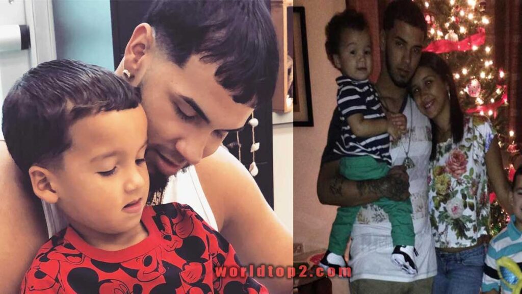 Anuel AA with his son and former girlfriend