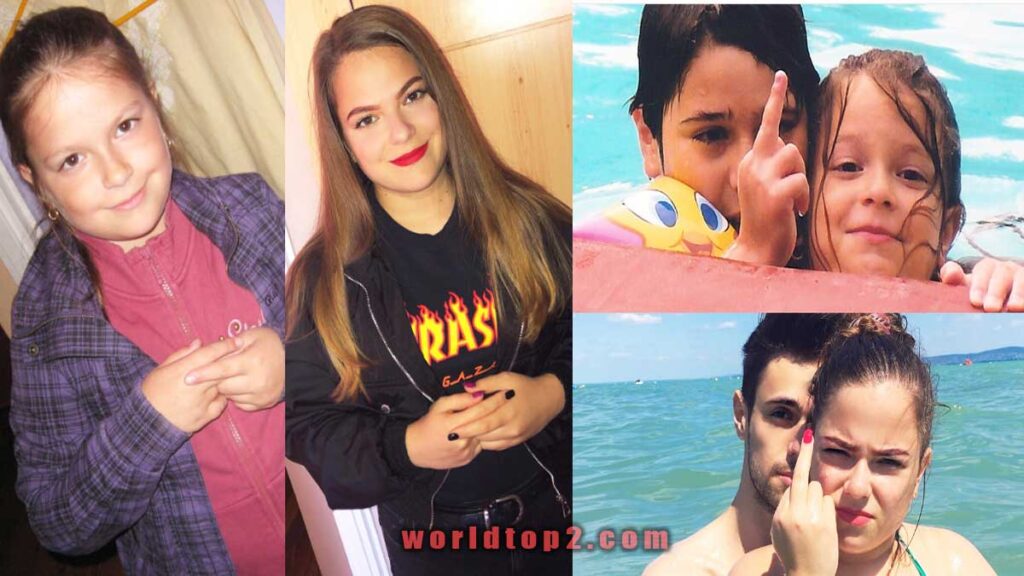 Csecse Kitti childhood photo