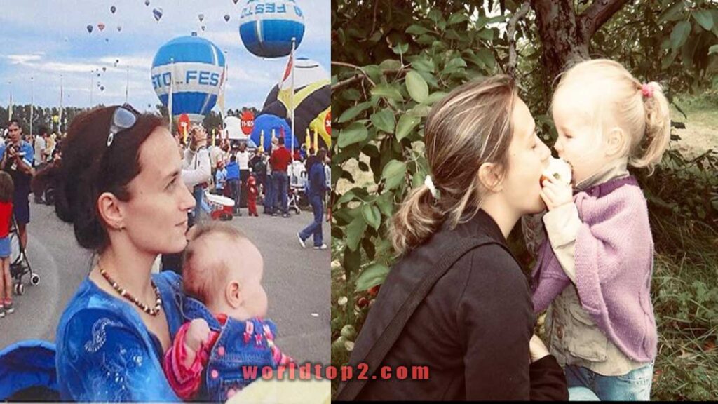 Emilie Bierre with her mother