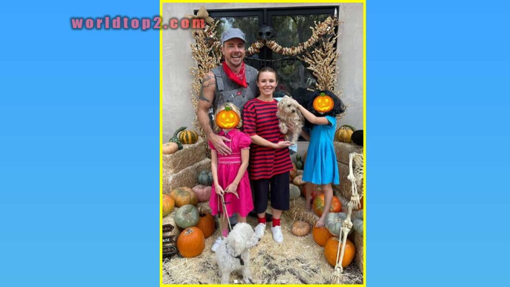 Kristen Bell with her husband and daughters