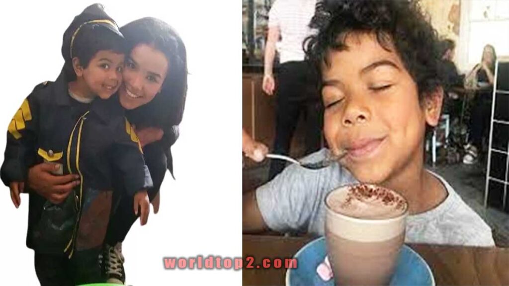 Zoe Robins with her son