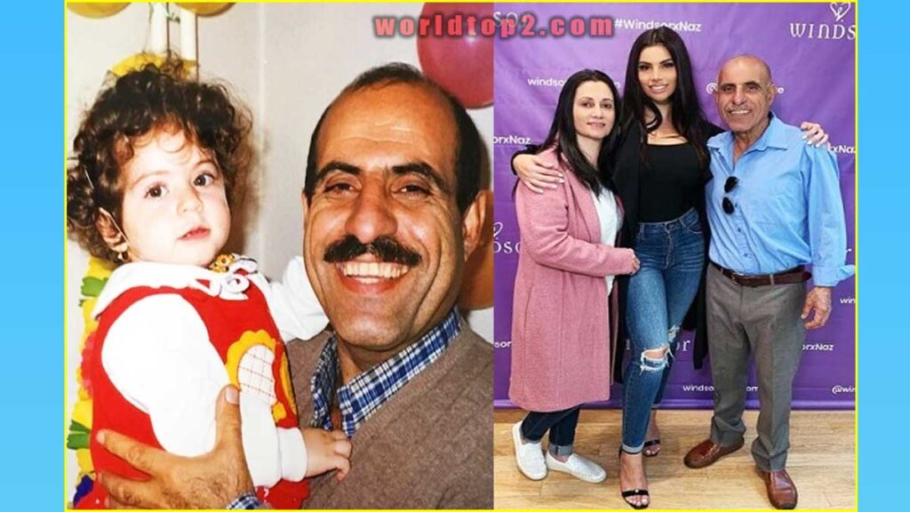 Nazanin Kavari with her father and mother