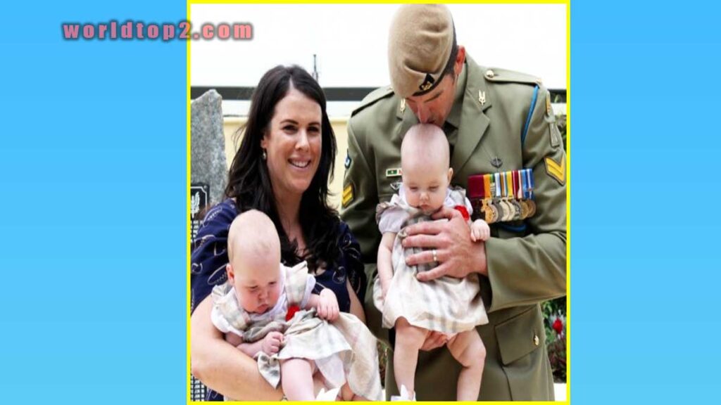 Ben Roberts Smith with his former wife and two daughters