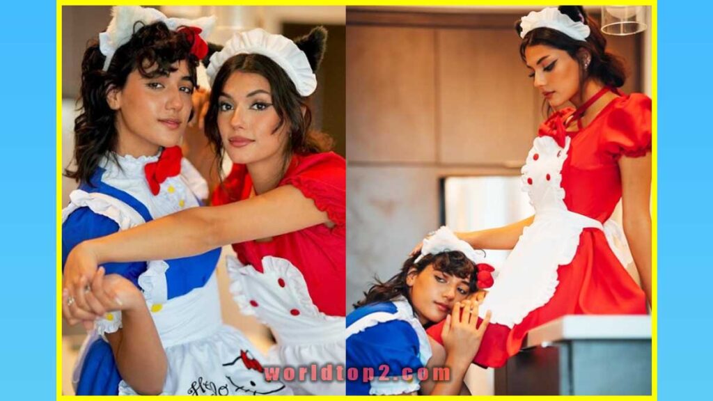 Noor Dabash with her sister Diya