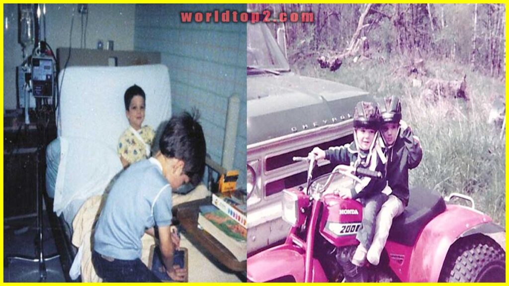 Steven Pete childhood photo with his children