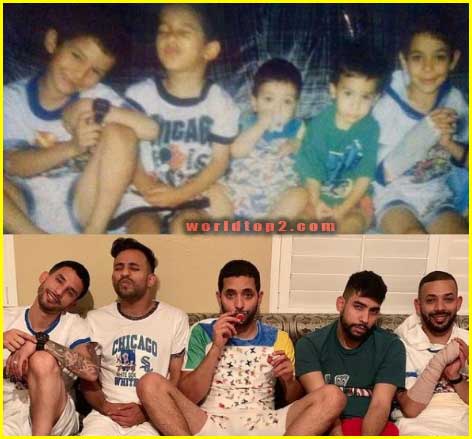 Anwar Jibawi with his brothers