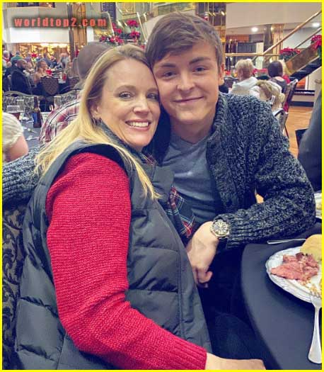 Jack Brinkman with his mother