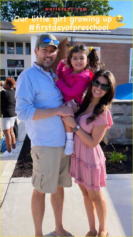 Kiana Danial with her husband and daughter