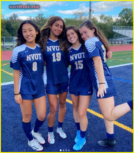 Abigail Dennis with her friends