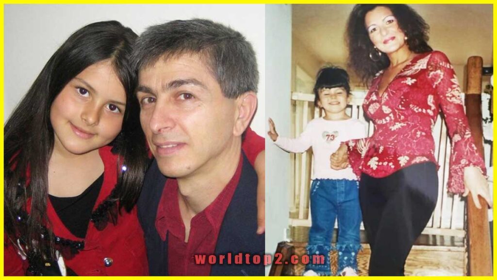 Bianca Andreescu childhood photo with her father and mother