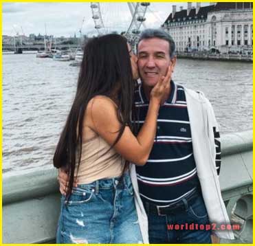 Camila Osorio with her father