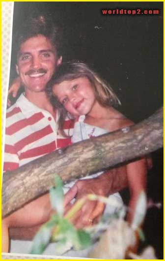 Trieste Kelly Dunn childhood photo with her father