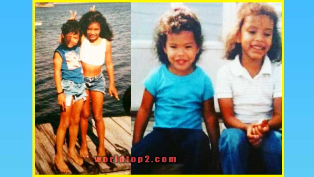 Brianna Baker with her sister