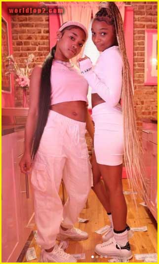 Mya Nicole Johnson with her sister