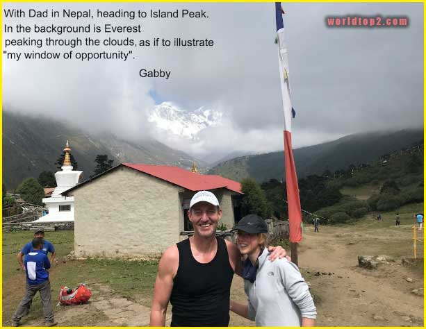 Gabby kanizay with her father