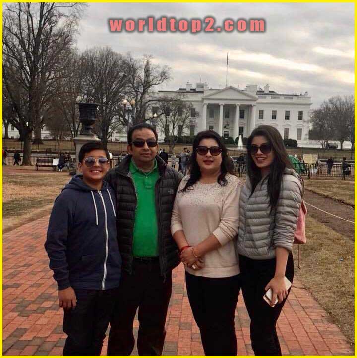 Priyanka Rani Joshi with her parents and brother