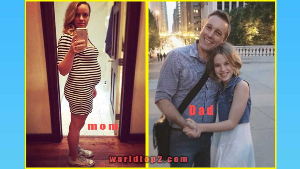 Teagan Croft with her father and mother