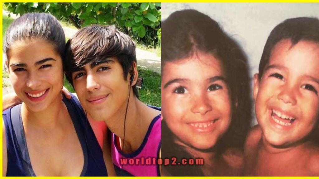 Ana Karla Suarez with her brother