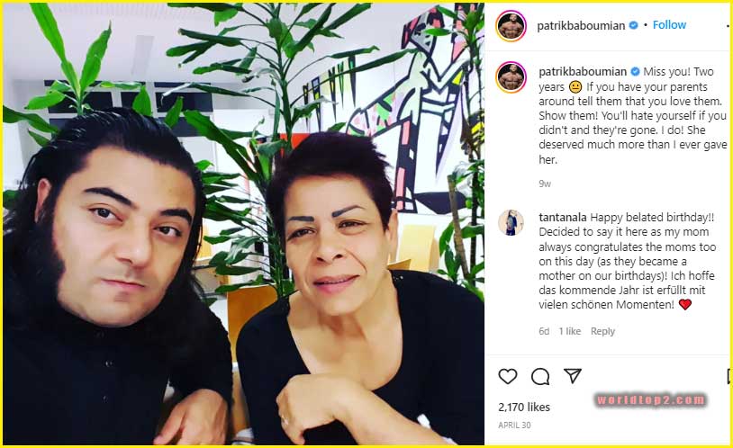 Patrik Baboumian with his mother