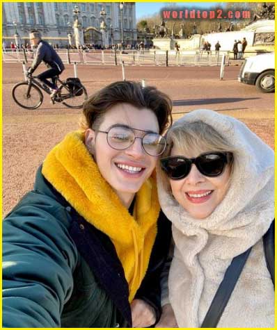 Pierre Boo with his mother