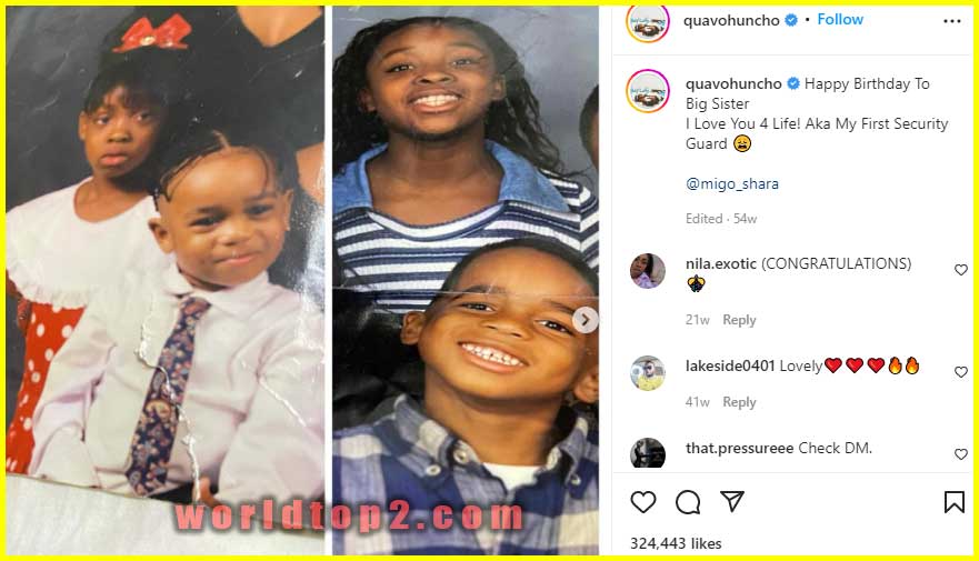 Quavo with his sister