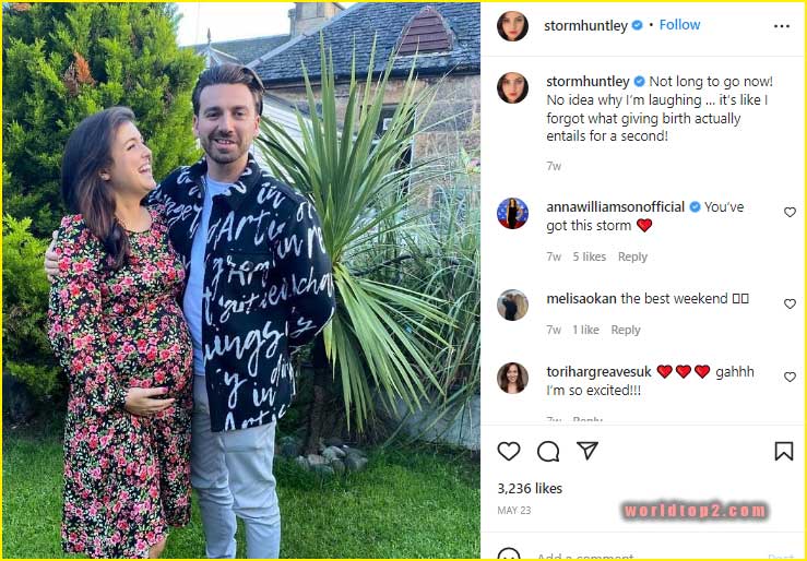 Storm Huntley with her husband