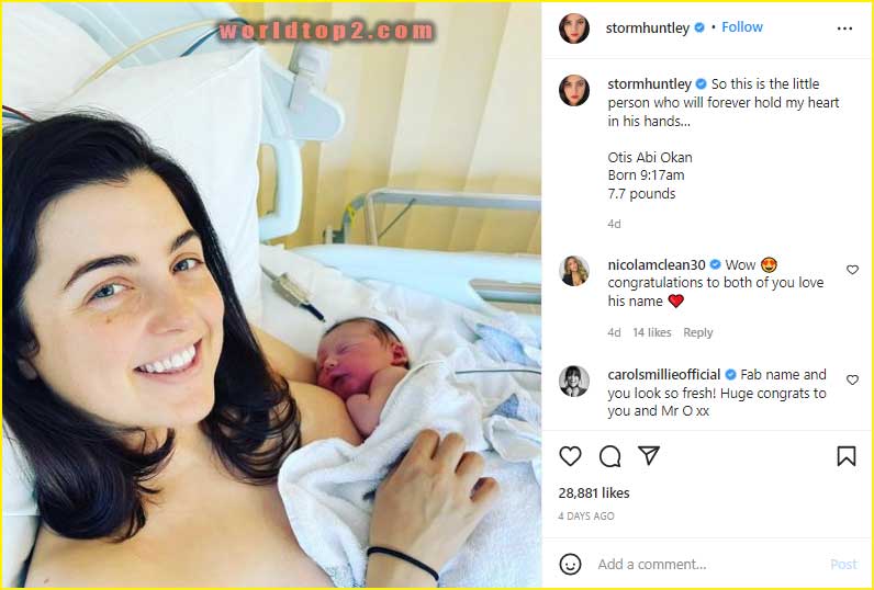 Storm Huntley with her son Otis Abi Okan