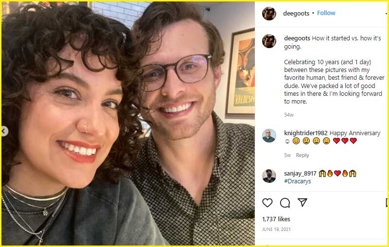 Andi Gutierrez  with her husband