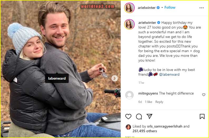 Ariel Winter with her boyfriend Luke Benward