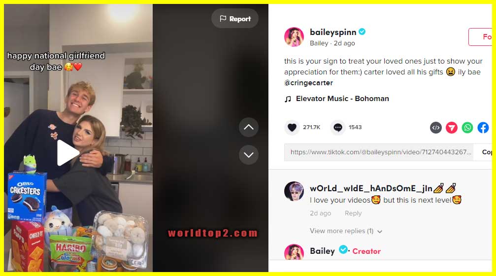 Bailey Spinnenweber with her boyfriend