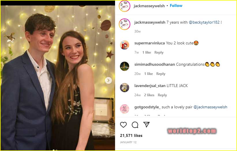 JackSucksAtLife with his girlfriend