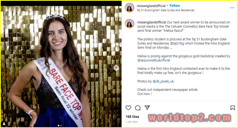 Melisa Raouf Miss England 2022