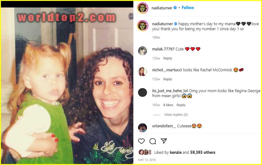 Nadia Turner  with her mother