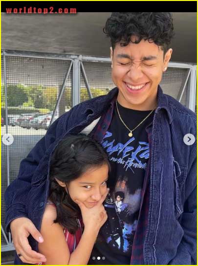 Nathan Arenas with his sister