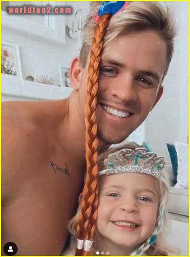 Posie Rayne LaBrant with her father