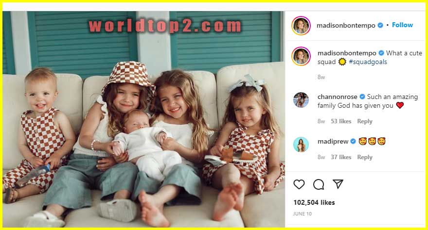 Taytum Fisher with her brothers and sisters