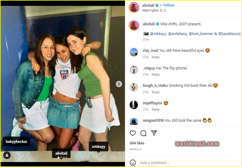 Ali Vitali with her friends