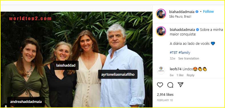 Beatriz Haddad Maia family photo
