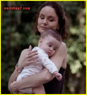 Oakes Wayne with his mother