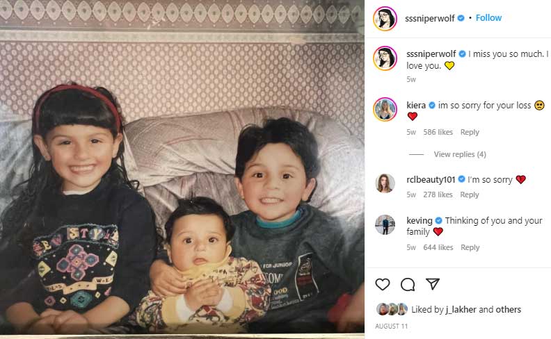 SSSniperWolf childhood photo
