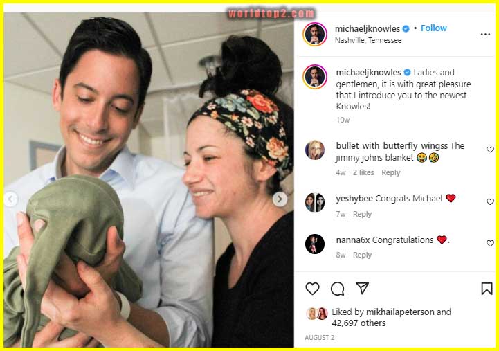 Alissa Mahler with her new son and husband