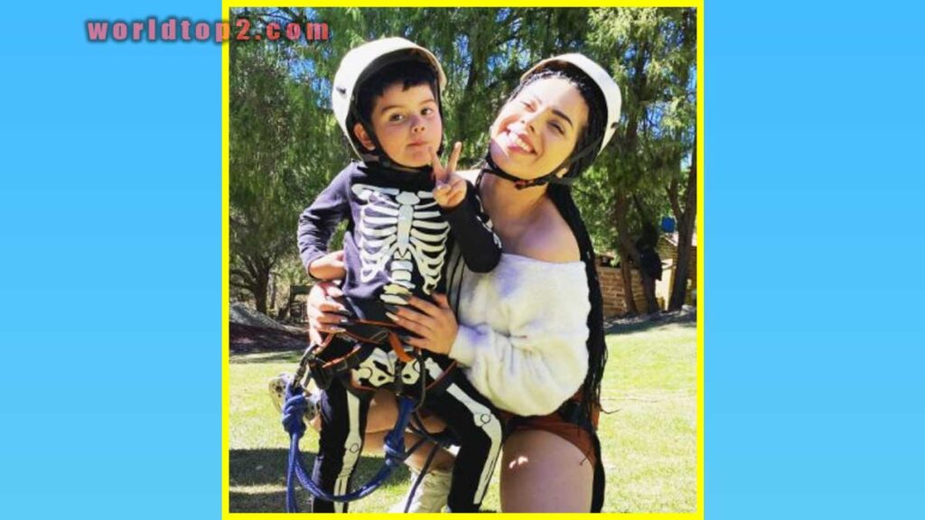 Lizbeth Rodriguez with her son