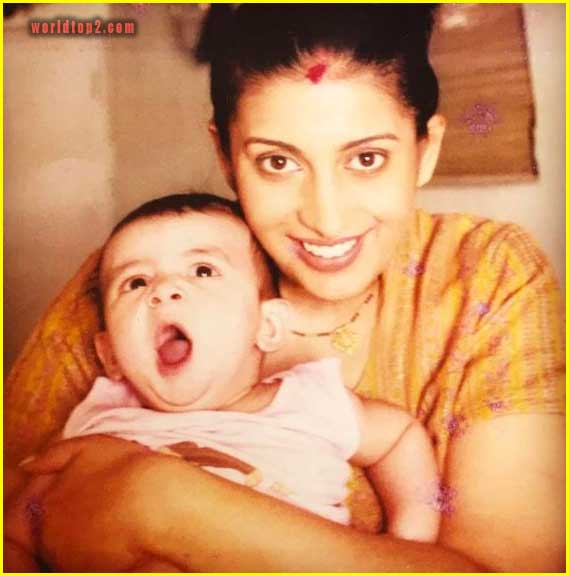 Smriti Irani with his children