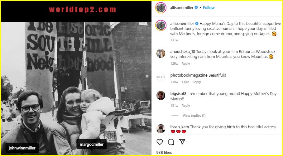 Allison Miller childhood photo with her parents