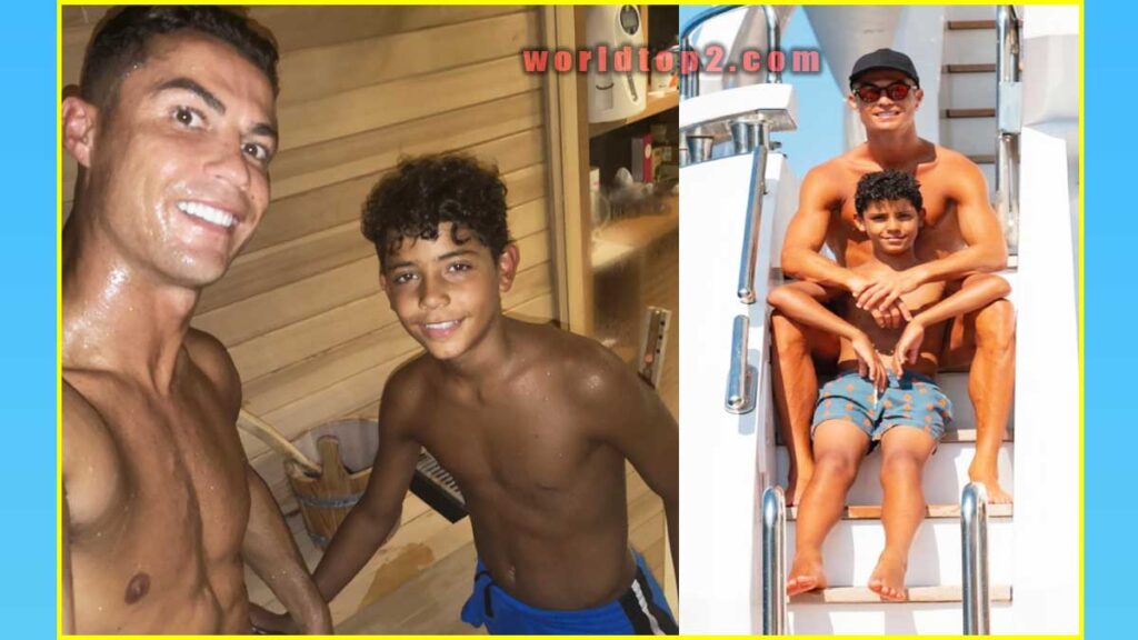 Cristianinho with his dad Cristiano Ronaldo