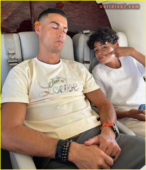 Cristiano Jr with his father